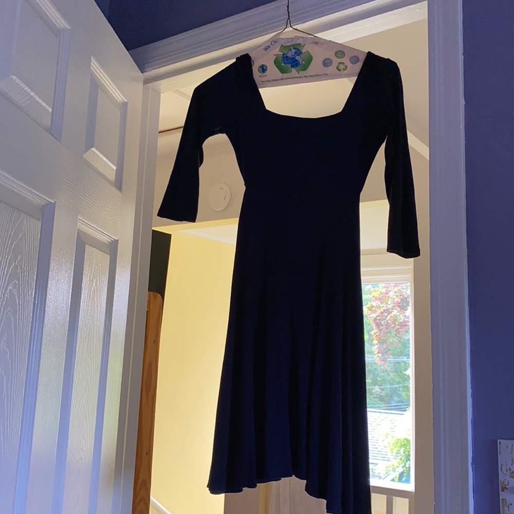 Quarter sleeve navy blue dress, size XS